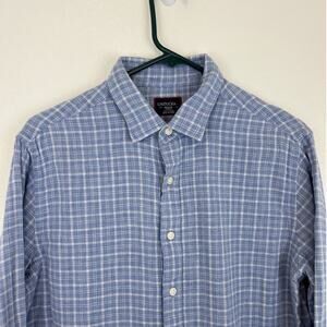 UNTUCKit Mens Medium SLIM FIT - 100% COTTON Button Up Long Sleeve Plaid Shirt